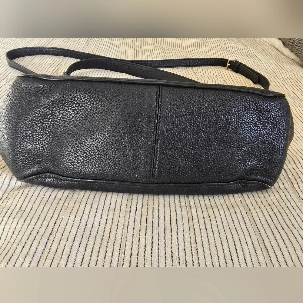 Kate Spade Jackson Street Quincy Hobo Bag Purse Pebbled Black Convertible